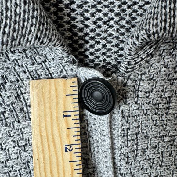 Nic Zoe Chunky Knit Cardigan Sweater Womens Lg Big Buttons Boho Lagenlook Gray - Picture 9 of 11